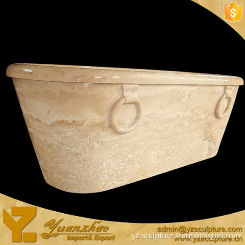 Carving White Marble Bathtub (SNK-159)